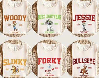 Camiseta de Toy Story de Disney, camiseta del día de Pixar, camiseta del sheriff Woody, camiseta de Jessie, camiseta de Buzz Lightyear, camiseta de regalo de vacaciones familiares de Disneyland 2025