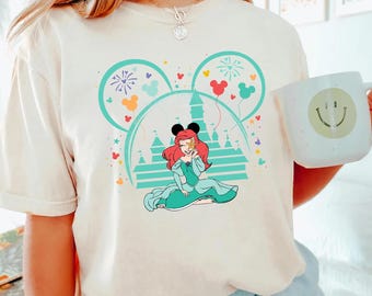 Comfort Colors Ariel The Little Mermaid Tshirt, Disney Princess Ariel Tee, Mermaid Girls Trip Shirt, Ariel Gift for Her, Disney Vacation Tee