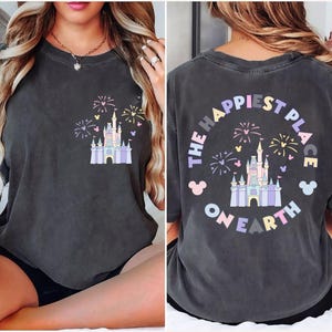 The Happiest Place One Earth Comfort Colors Shirt, Magical Castle Shirt, Mickey Castle Shirt, Disney Vacation Shirt, Magical Kingdom Shirt