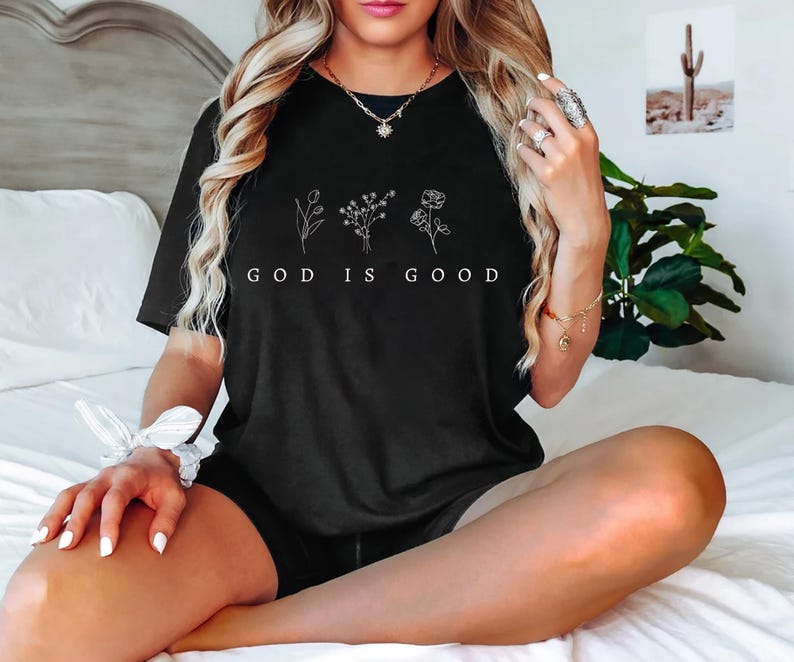 God is Good religious sweatshirt with faith-based message, perfect for gifting during religious holidays or as a spiritual gift.