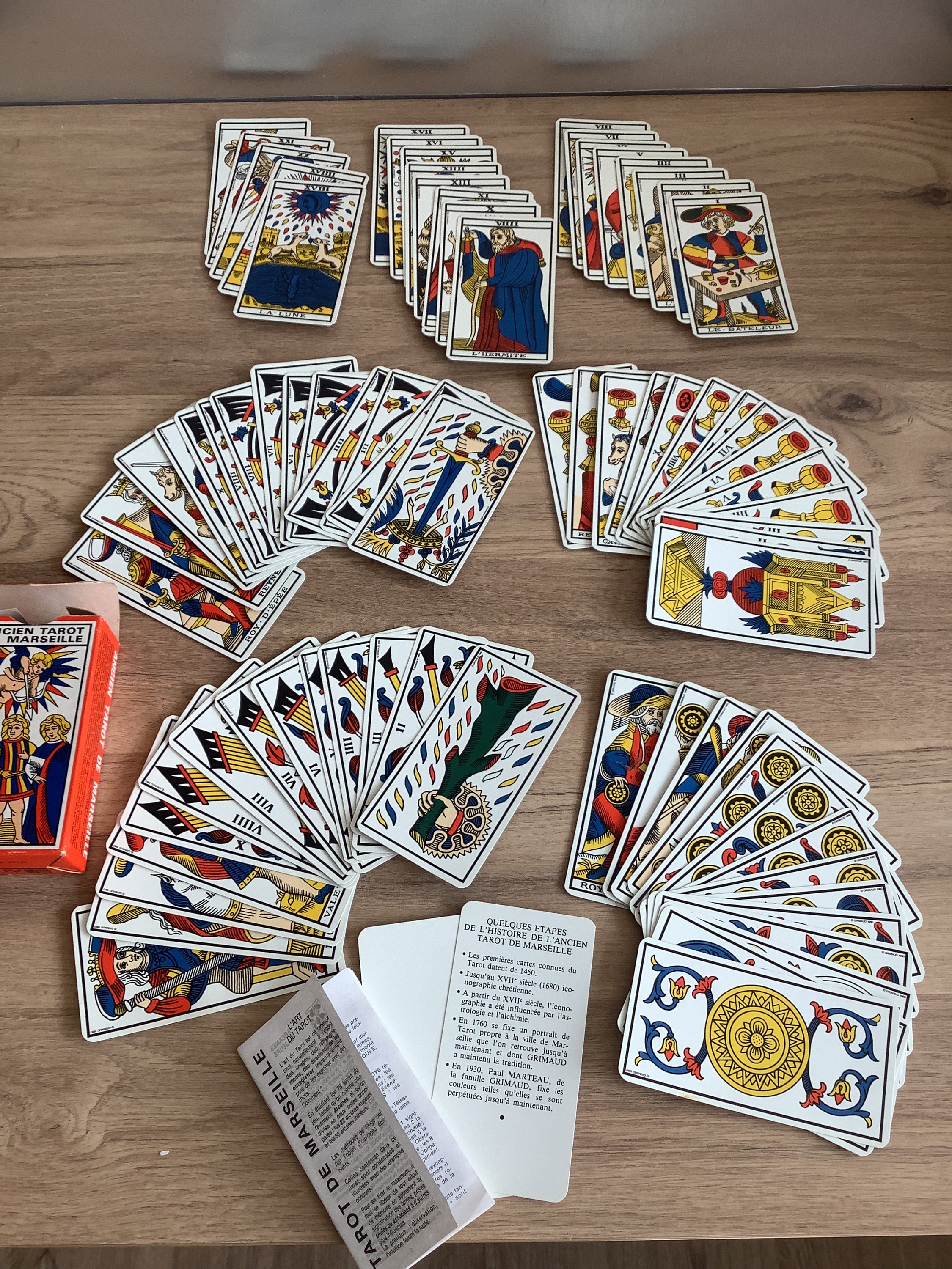Tarot De Marseille, Edition ATLAS, Reproduction of Paul MARTEAU From 1930,  Divinatory Card Games, Complete, Divinatory Tarots 
