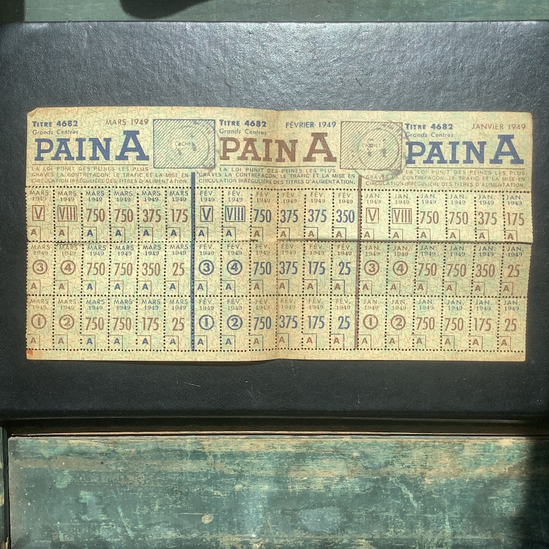 Old Ration Ticket 1949, Bread A, Food, Post-world War II, Item 4682 ...