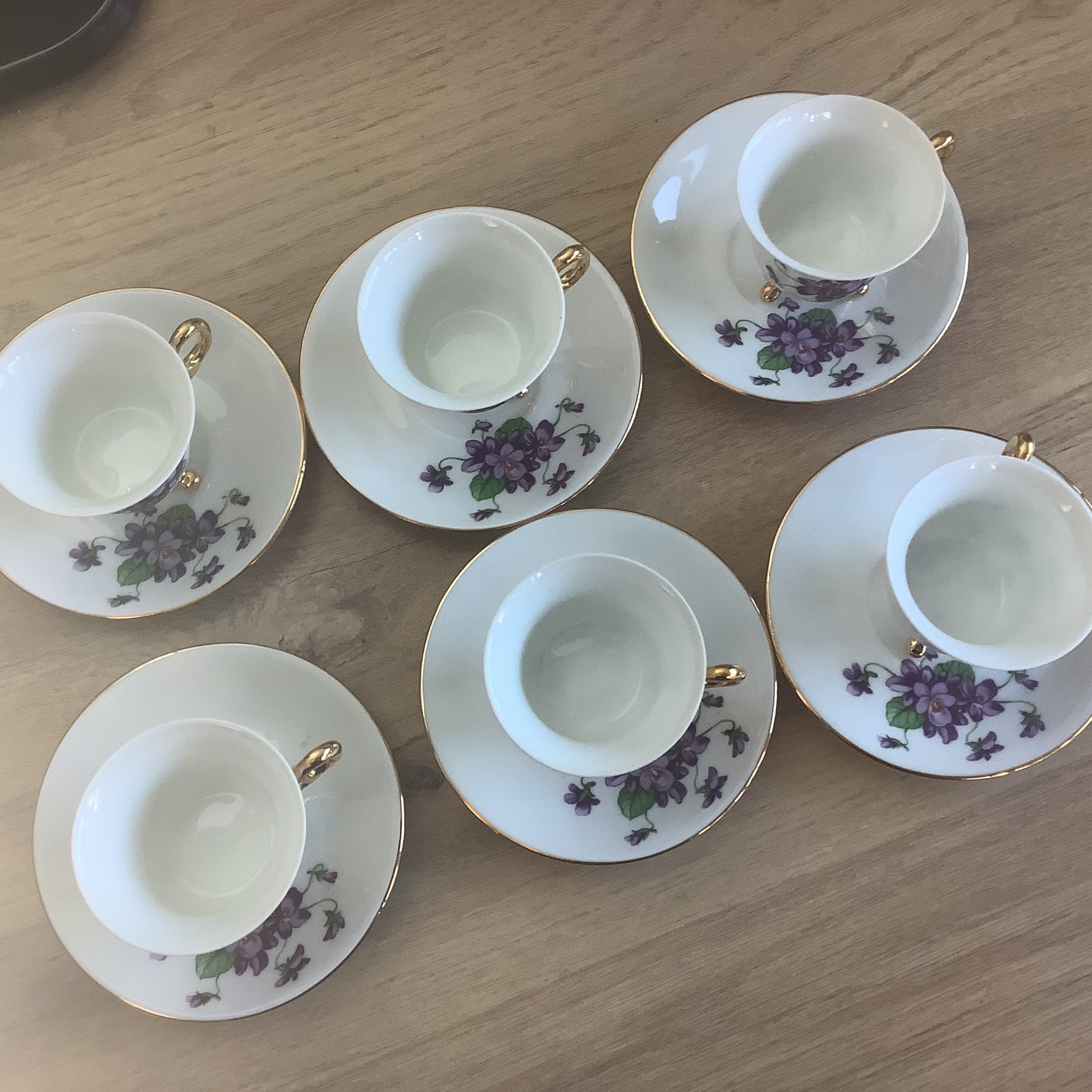 6 Porcelain Cups From Limoges Montigny & Cie Etsy