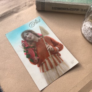 Carte postale ancienne, 1er Avril, Léo Paris 615,  Scrapbooking et Bullet journal