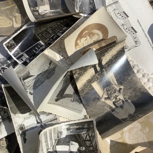 Lotto di foto vintage di famiglie e bambini, 15/10/20 in bianco e nero, degli anni '30, scrapbooking, diario spazzatura, collage, arte immagine 3