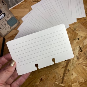 Cartão de contato vintage, Rolodex, cartão grande e antigo de 3 x 5 polegadas, para decorar para scrapbooking, diário de arte