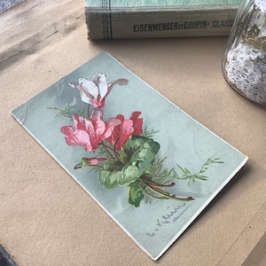 Carte postale ancienne, Fleur, M&L Série 114, Scrapbooking et Bullet journal