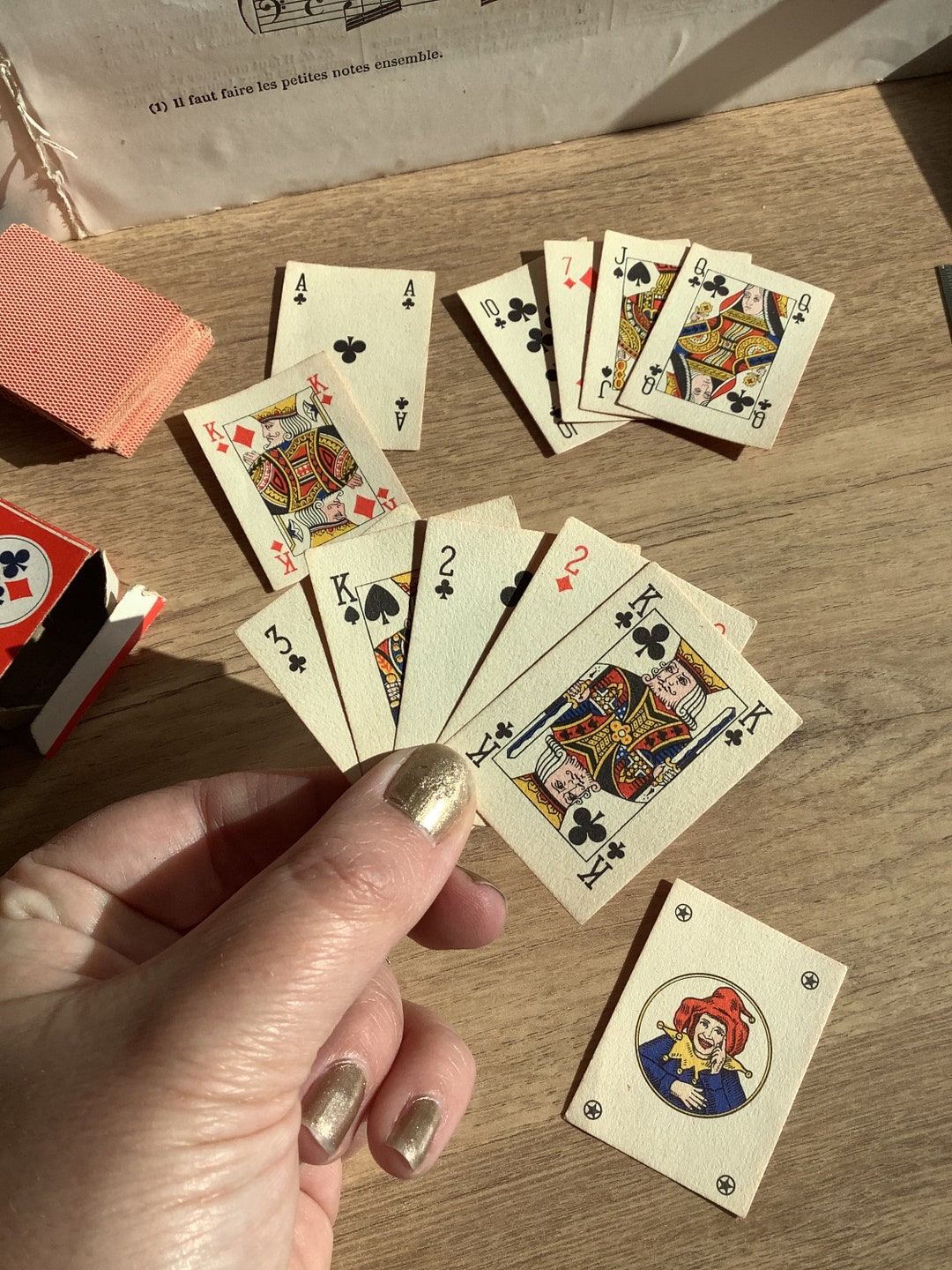 Very Nice Little Old Card Game, Complete, Vintage, With the Cardboard