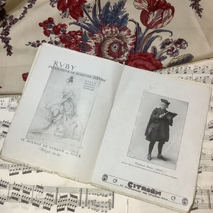 Programma ufficiale Opéra municipal de Nice, Vecchio taccuino, carta francese, 1930, Vintage vecchio, Spazzatura ideale, Rottame, Rivista d'arte, creativo