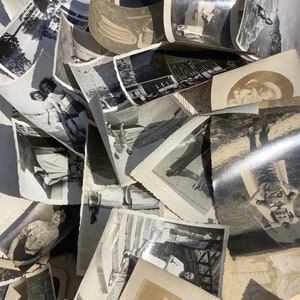Pacchetto di foto vintage autentiche - dagli anni '30 agli anni '50 - Bianco e nero - Casuale - Perfetto per scrapbooking e journaling