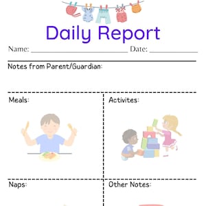 毎日のベビーシッターログ 幼児のベビーケア記録 印刷可能