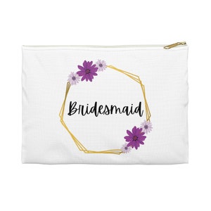Bridesmaid Accessory Pouch, Zipper Pouch, Makeup Bag, Bridesmaid Gift, Bridesmaid Makeup Bag