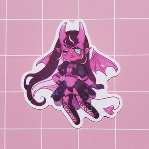 Pegatina Kandie Devil / Vinilo holográfico de corazón