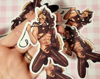 Salted Caramel Wolf Boy Vinyl Sticker