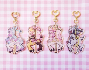 PokéCentaurs ~ Cute Centaur Carousel Pony | Glitter Acrylic Charms