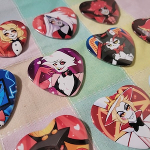 Hazbin Hotel ~ Heart Buttons