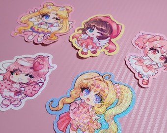 Magical Girl Holographic Vinyl Stickers