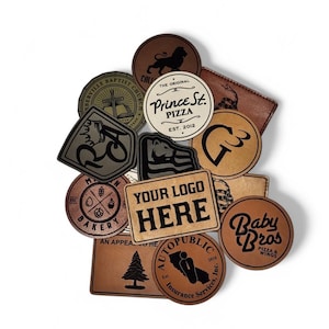 Iron On Custom Leather Patches With Your Logo Up To 3 Inches Max