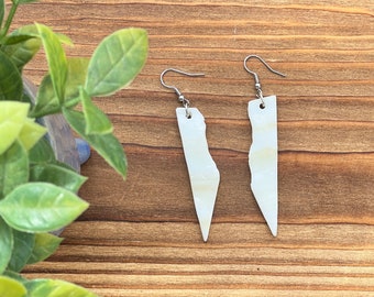 Upcycled / repurposed stained glass earrings