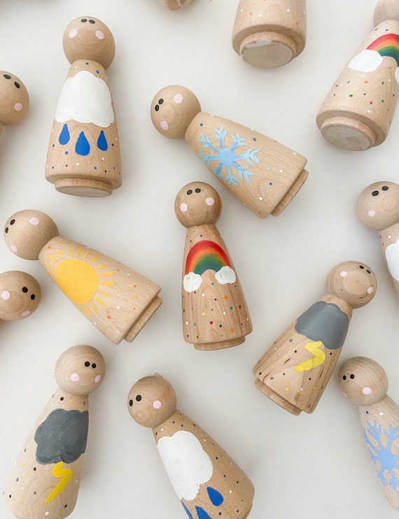 Weather Wooden Peg Dolls – Open Ended Toys