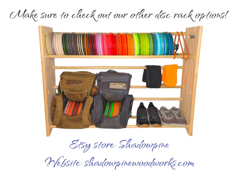 Disc Golf Storage Rack - 1 Level - FREE Shipping and Laser Engraving ...