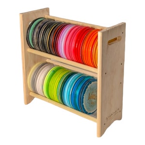Disc Golf Storage Rack - 2 Levels - FREE Shipping and Laser Engravings