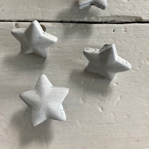 Shabby Chic Star Cabinet Knob: Farmhouse Dresser Pull (1.26" inch)