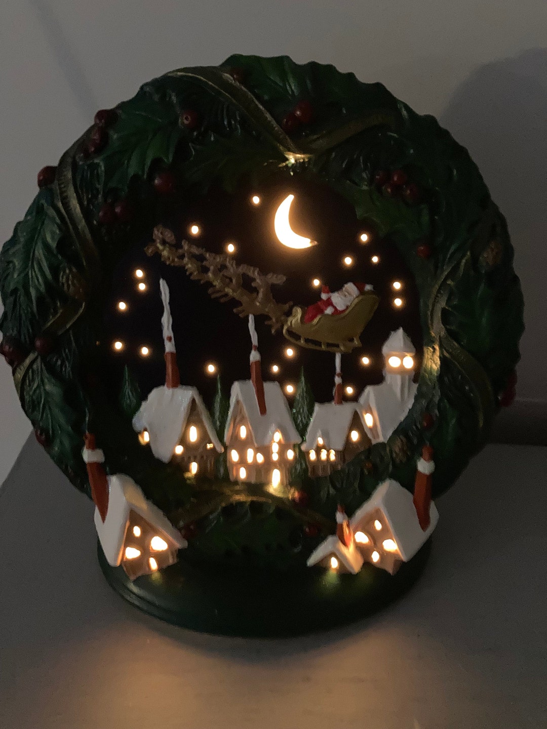 Starry Night Christmas Lamp Vintage Christmas Lamp Vintage Etsy