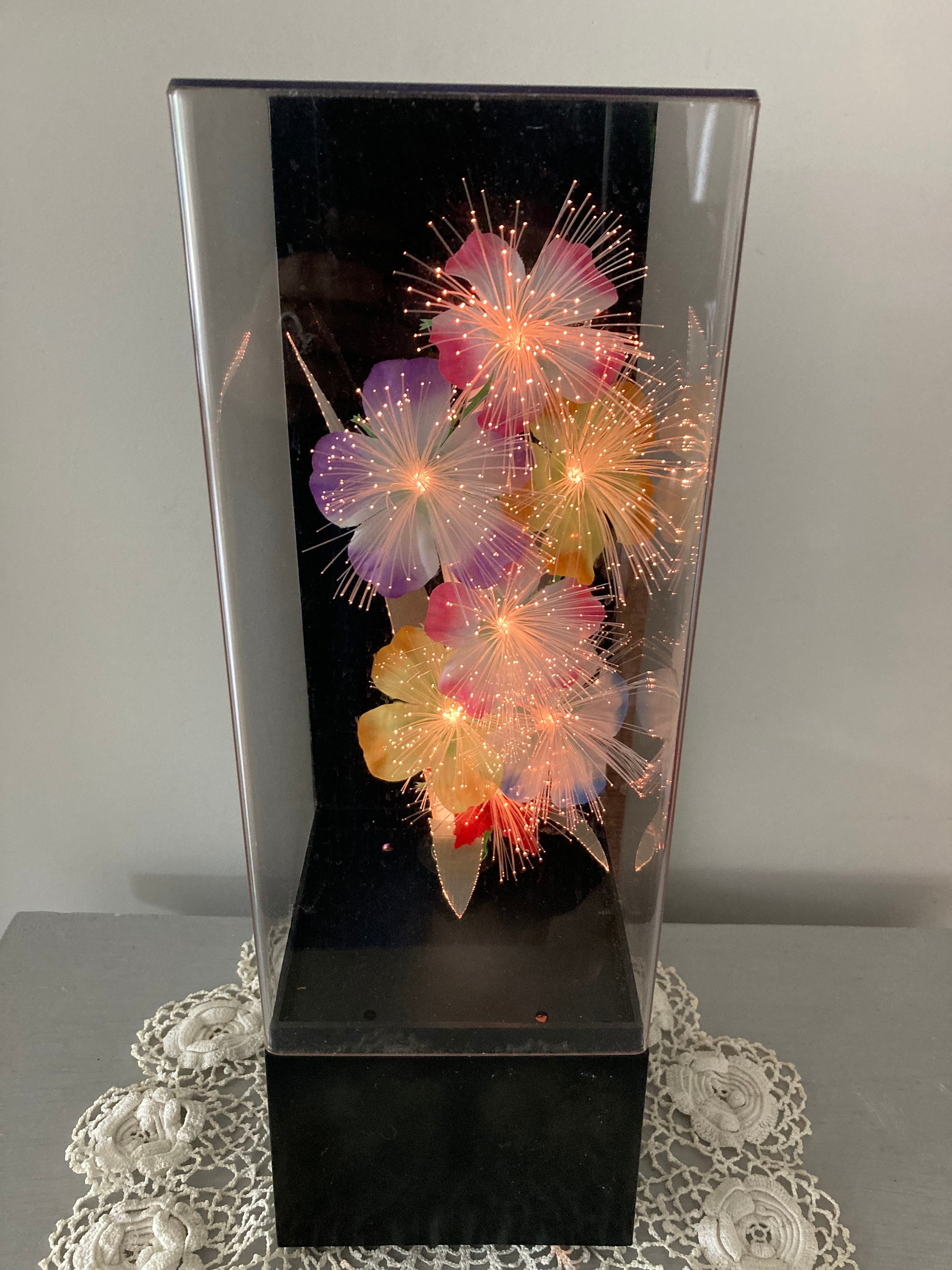 Vintage Fibre Optic Lamp Fibre Optic Flower Lamp Musical Fibre