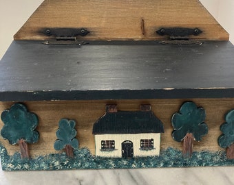 Vintage 3D Handmade mailbox Vintage wooden mailbox House mailbox Vintage mailbox