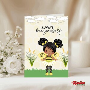 Encouragement Card for Black Women: Vibrant Illustration, Heartfelt Message