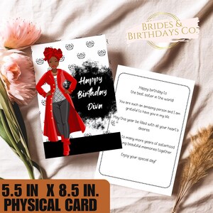Personalized Happy Birthday To My Significant Other, Happy Birthday To My Wife, Happy birthday to My Sister, African American Woman Card-4