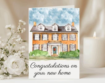 New Homeowner Gift, New Home Card with Envelope, Real Estate Closing Card, Personalized Housewarming Card