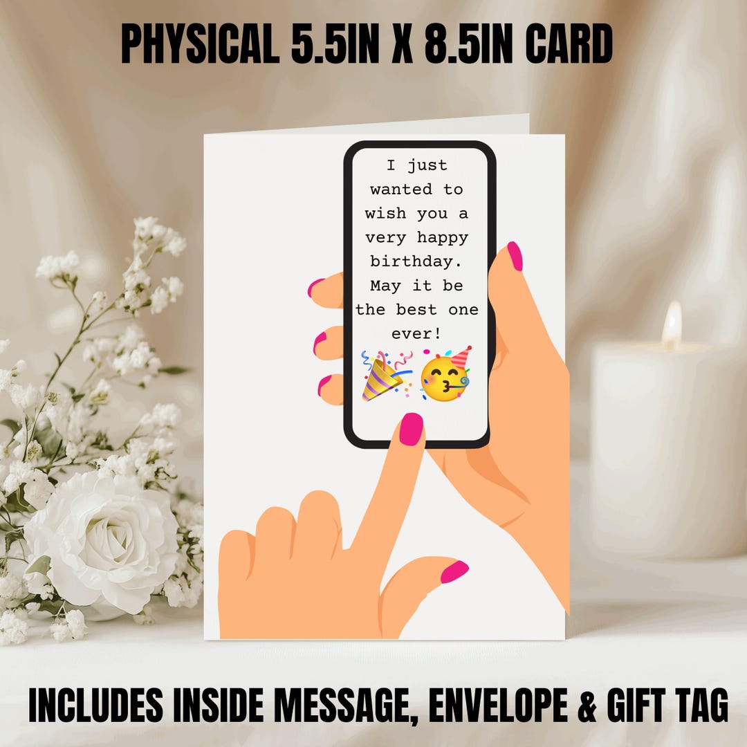 Text Message Birthday Card: Digital Age Greeting - Etsy