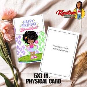 Biglietto di compleanno per ragazze, biglietti di compleanno per ragazze afroamericane, biglietto di compleanno unico per ragazze, biglietto di compleanno per ragazze afroamericane-2