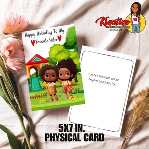 Biglietto di compleanno per ragazze, biglietti di compleanno per ragazze afroamericane, biglietto di compleanno unico per ragazze, biglietto di compleanno per ragazze afroamericane
