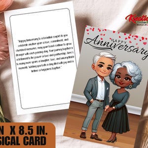 Aniversario para mi pareja, regalo de aniversario de mi esposa, regalo de aniversario de mi esposo, tarjeta de pareja, tarjeta de pareja birracial