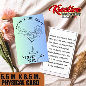 Carte d'anniversaire personnalisée pour 30 ans avec enveloppe et étiquette cadeau | Carte d'anniversaire jalon|Carte d'anniversaire personnalisée | Carte d'anniversaire | Carte pour un ami