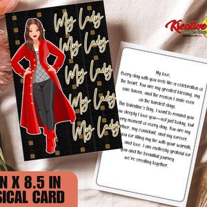 Tarjeta de San Valentín personalizada para mujeres, regalo de San Valentín de parte del esposo, regalo de aniversario de parte del esposo, tarjeta para el cónyuge, tarjeta simplemente porque sí