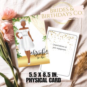 Carte de mariée noire, future mariée, carte de mariage noire, carte pour mariée noire, cadeau pour mariée noire, carte de nouveau mariage, cadeau pour jeunes mariés