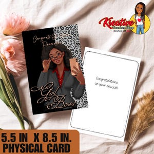 Job Promotion Card, New Job Card, Congratulations On New Job, For Woman With New Job, New Job Card for Friend