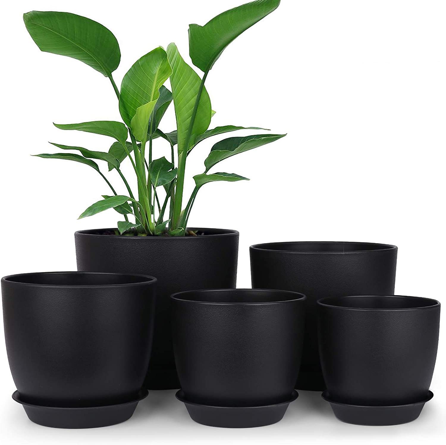 Succulent Planter –4”+5”+6” inch Ceramic Flower Pot with Drainage
