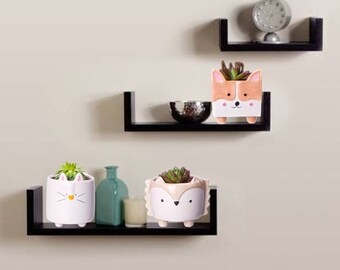 Animal Plant Pots -  Incredible Dog Hedgehog Fox Rabbit/Bunny Animal Plant Pots plant decor Round & Square