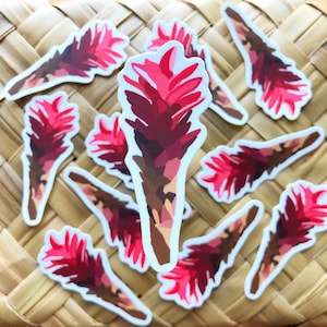 Ginger Plant Sticker, 3x1.25 in.