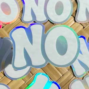 No Holographic Sticker, 7,5 x 5 cm.