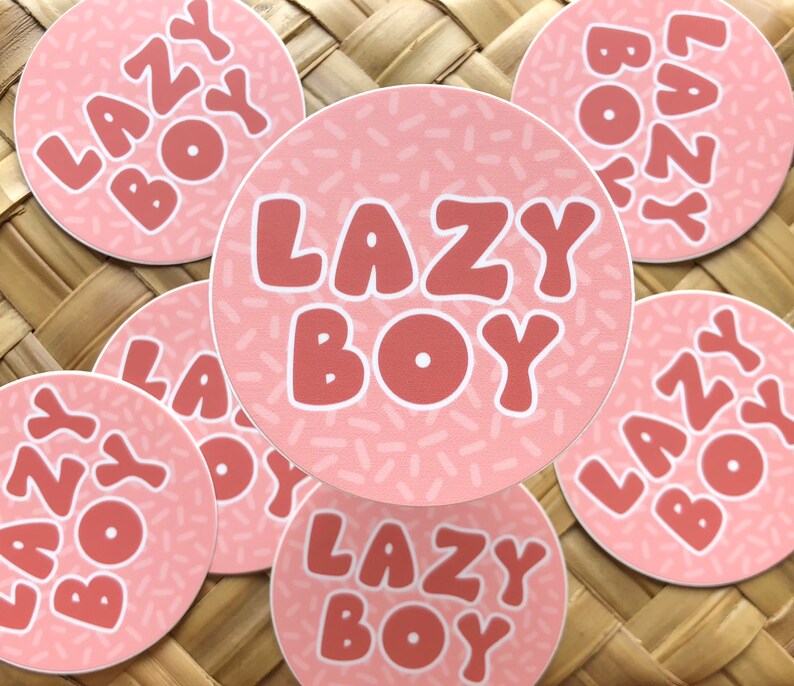 Lazy Boy Logo Sticker 3x3in. Etsy