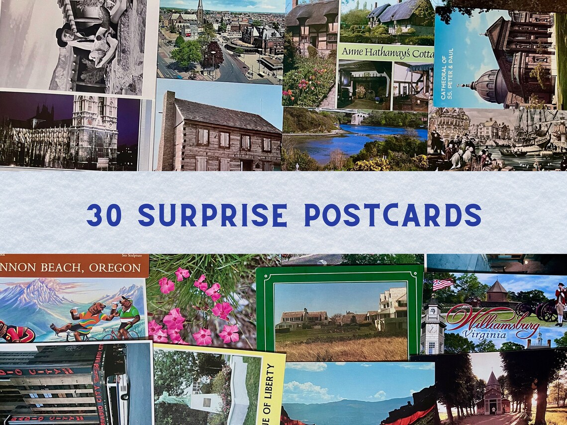 30 Vintage Unused Postcards. All Unstamped and Perfect for Etsy