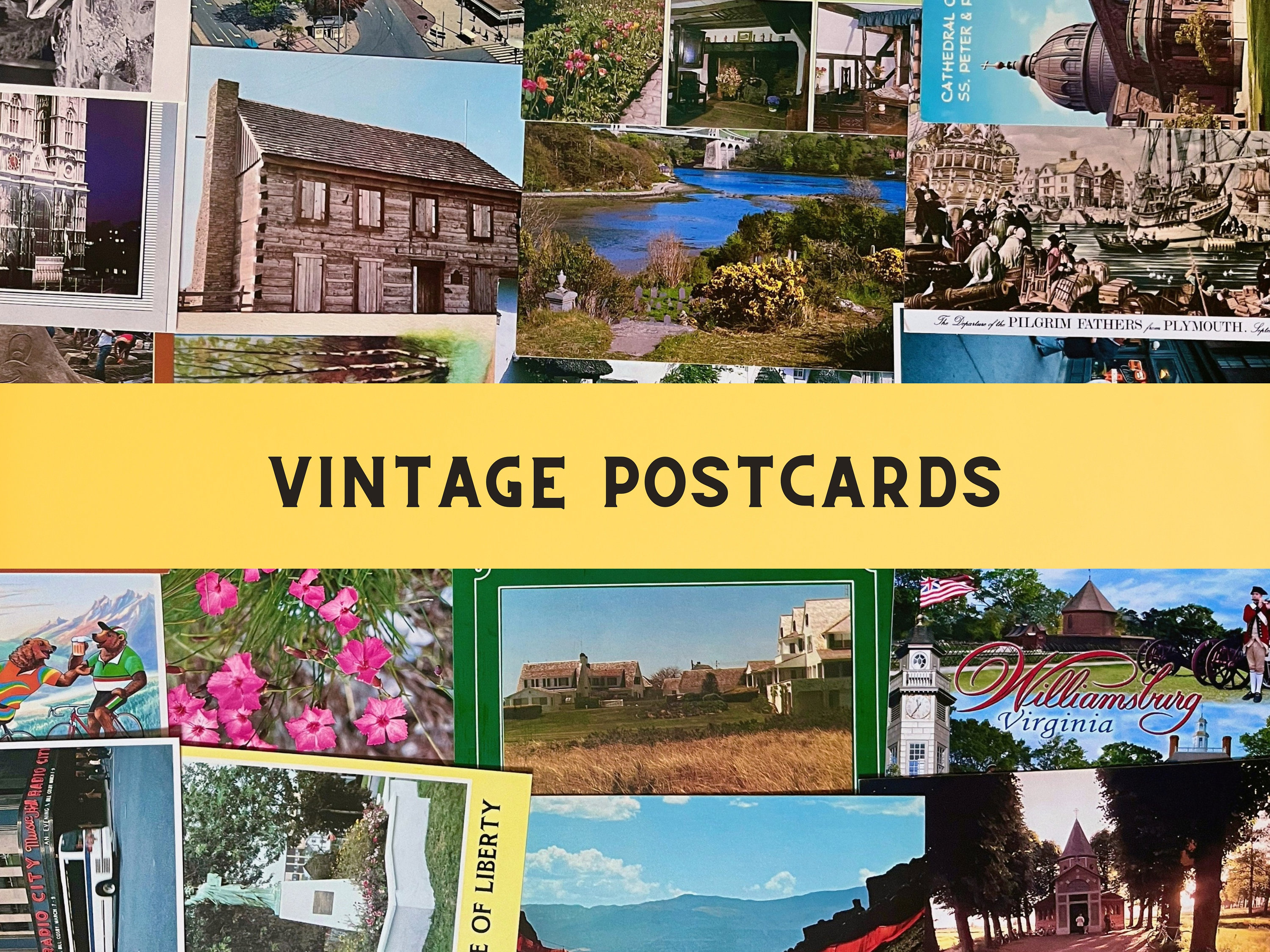 30 Vintage Unused Postcards. All Unstamped and Perfect for Etsy