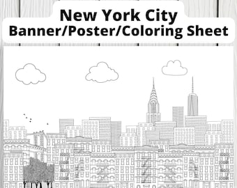 nyc coloring book etsy