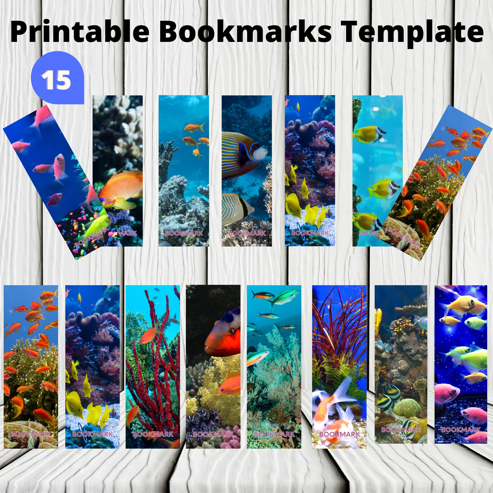 Printable Bookmarks Template| Digital Download Bookmark| Reading ...
